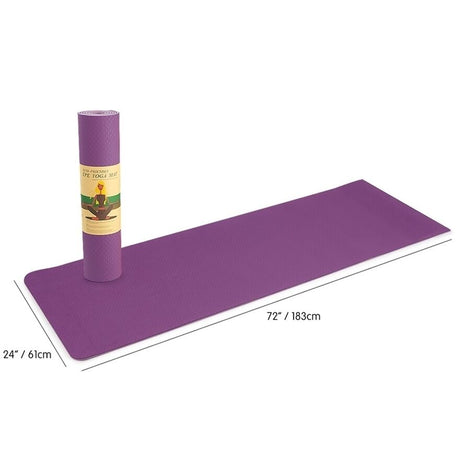 YOGA MAT Non-Slip Light Gym 1830x610x6mm Pilates Home Fitness - Assorted Colours 