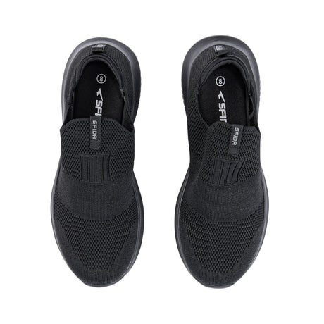 Sfida Tranquil Womens Slip On Walkers - Black (Knit Comfort Shoes)