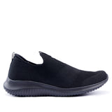 Sfida Tranquil Womens Slip On Walkers - Black (Knit Comfort Shoes)