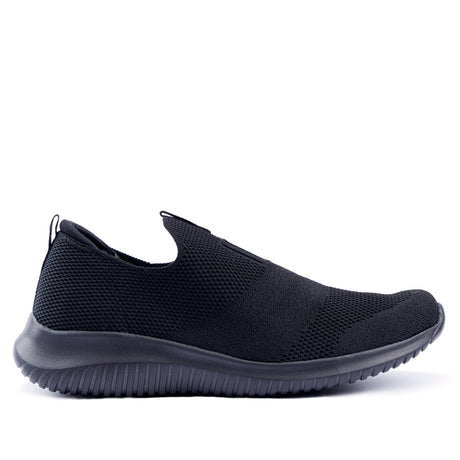 Sfida Tranquil Womens Slip On Walkers - Black (Knit Comfort Shoes) - BLACK
