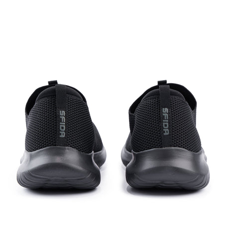 Sfida Tranquil Womens Slip On Walkers - Black (Knit Comfort Shoes)