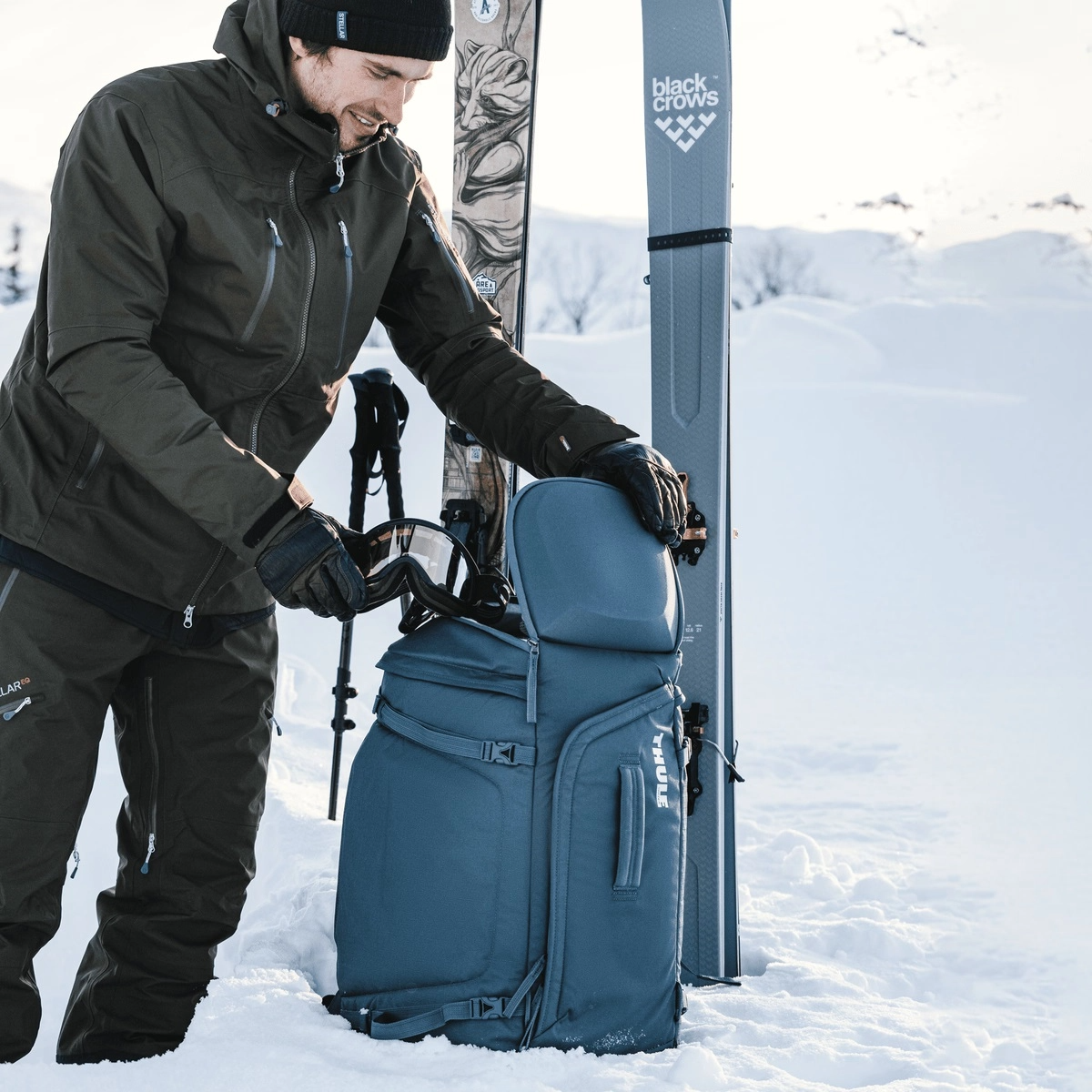 Thule 60L RoundTrip Ski Boot Backpack - Dark Slate (Snow Gear Bag)