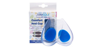 Trimsole Mens Comfort Heel Cup Silicone Gel Pad Cushion Insoles - 1 Pair (Inserts)