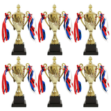 6x 30cm Gold Trophy Cup Bulk Pack - School Sports Day Winners/Events Award
