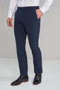 Mens Microfibre Dress Trousers - Business Formal Office Pants (Wrinkle-Friendly) - Navy