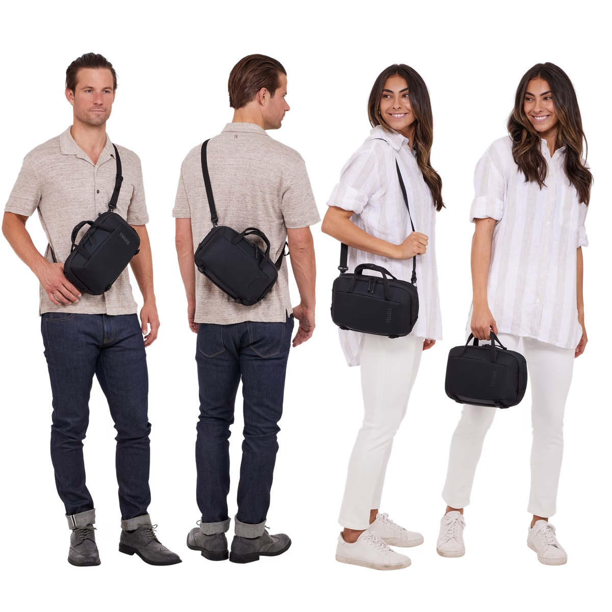 THULE Subterra 5–7L Expandable Crossbody Bag Secure Travel Shoulder Pack in Black