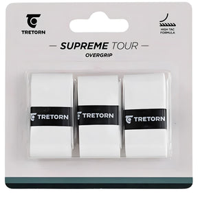 Tretorn Supreme Tour 3 Pack Overgrip Grip Tennis Pickleball Padel in White