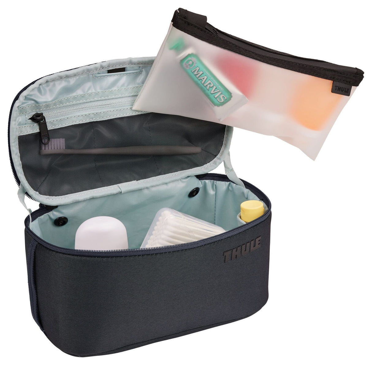 THULE Subterra Wipeable Toiletry Bag Travel Wash Kit w/ Removable TSA Pouch in Dark Slate