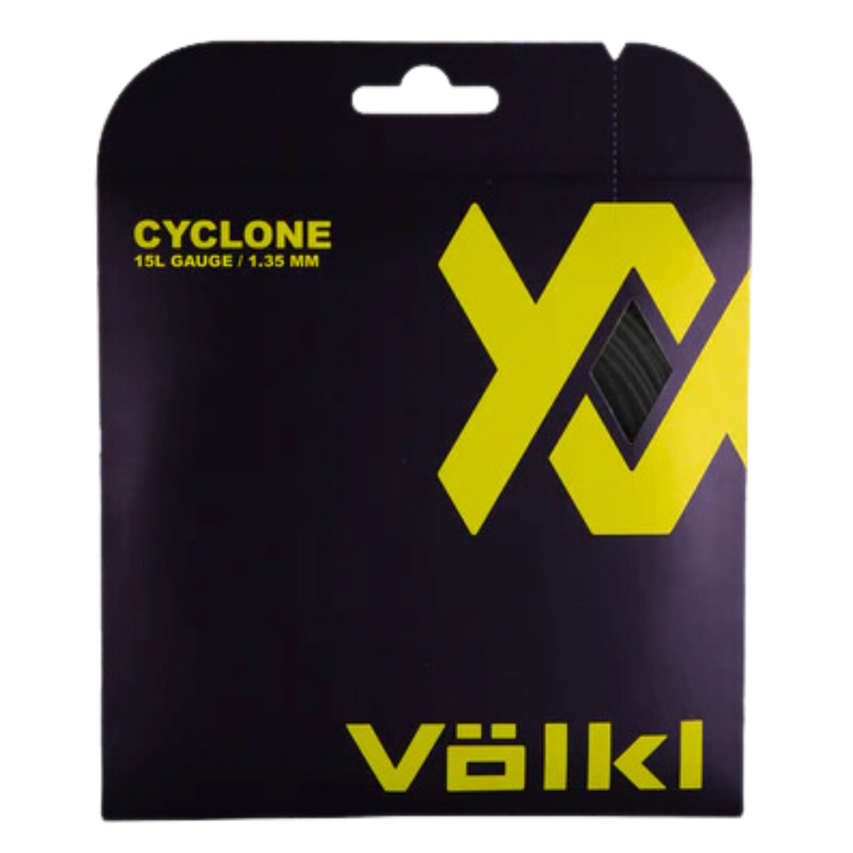 Black Tenmis Racquet String Volkl Cyclone Black Tennis Racquet String 15L/1.35mm - 12m Set ...