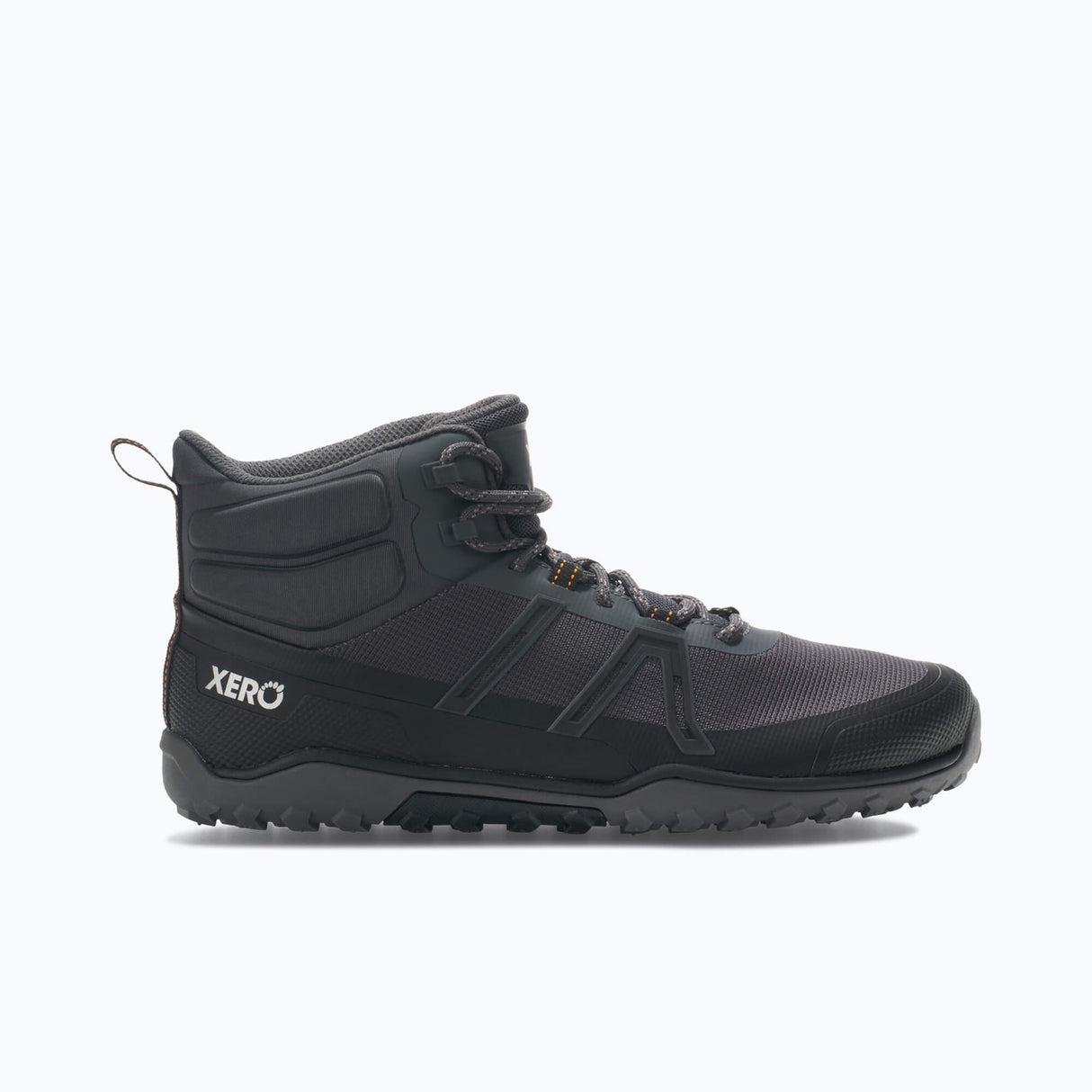 Xero Mens Scrambler Trail Mid Barefoot Hiking Boots - Asphalt/Black (Zero Drop)