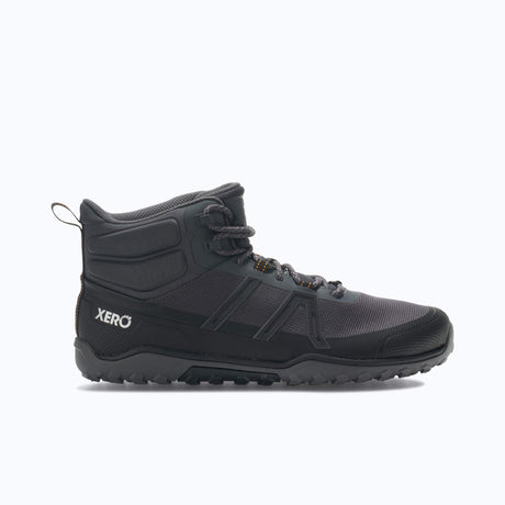 Xero Mens Scrambler Trail Mid Barefoot Hiking Boots - Asphalt/Black (Zero Drop)