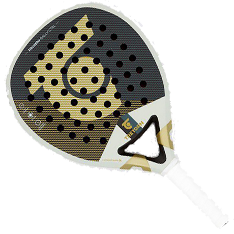 Tretorn Triumph Rally Control Padel Racquet Paddle Racket in Gold/White