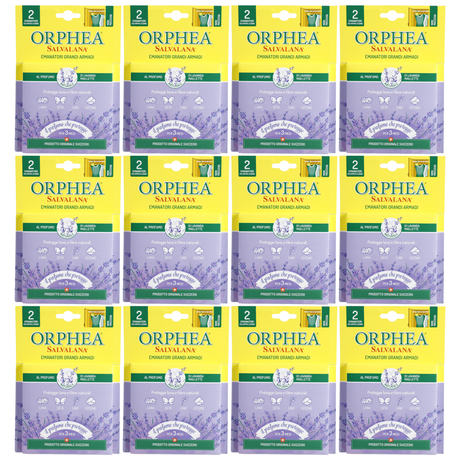 12x Orphea 2pcs Clothes Protector Scented Natural Diffuser Hanger Bulk Pack - Lavender (Closet/Wardrobe)