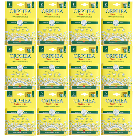 12x Orphea 2pcs Clothes Protector Scented Natural Diffuser Hanger Bulk Pack - Flower (Closet/Wardrobe)