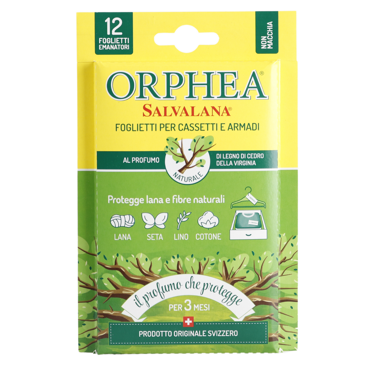 Orphea 12pcs Clothes Protector Scented Strips - Virginian Cedarwood (Drawers/Closets)
