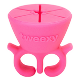 Tweexy Nail Polish Bottle Holder Washable Wearable Ring Silicone - Purple Crush