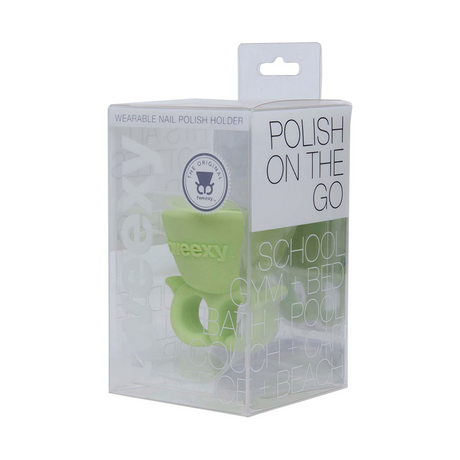 Tweexy Nail Polish Bottle Holder Washable Wearable Ring Silicone - California Green