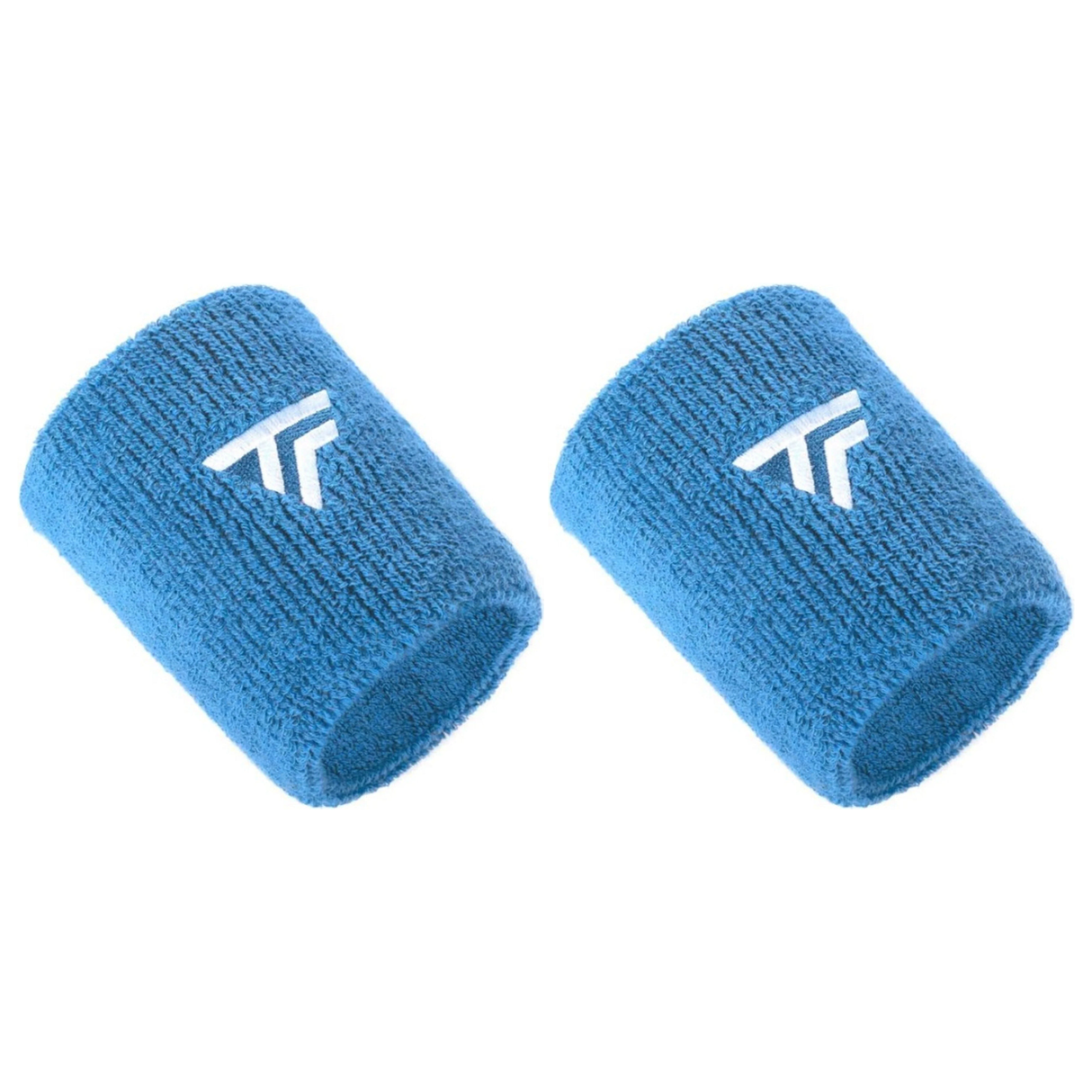 2x Tecnifibre XL Cotton Wristband Pack - Azur (Tennis & Squash Sweatband)