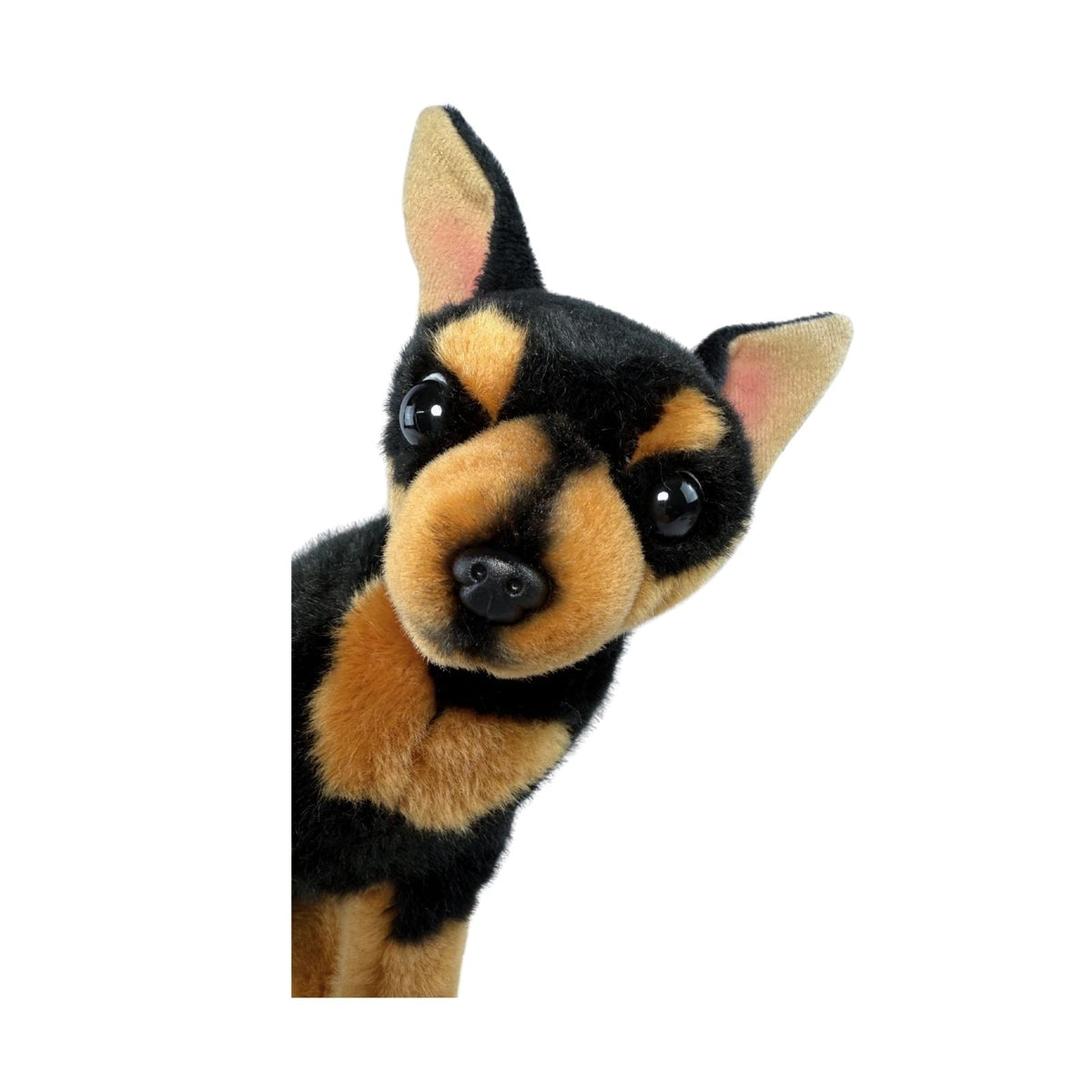 Bocchetta Taco 25cm Sitting Chihuahua Plush Toy - Black/Tan (Realistic Stuffed Animal Dog Gift)
