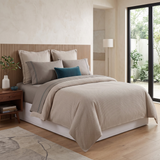 Renee Taylor Strada 1000TC Egyptian Cotton Bed Sheet Set - Taupe (Embroidered Trim)