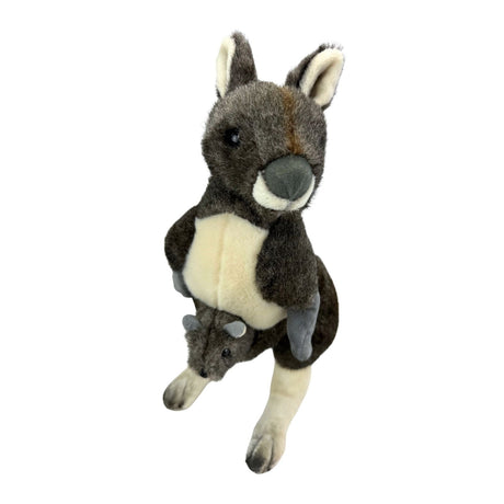 Bocchetta Tess 31cm Red Kangaroo with Joey Plush Toy (Australian Stuffed Animal Souvenir Gift)