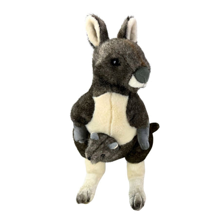 Bocchetta Tess 31cm Red Kangaroo with Joey Plush Toy (Australian Stuffed Animal Souvenir Gift)