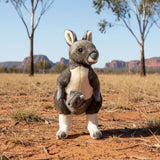 Bocchetta Tess 31cm Red Kangaroo with Joey Plush Toy (Australian Stuffed Animal Souvenir Gift)
