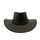 Jacaru 1011 Tiger King Leather Hat - Brown (Water Resistant & UPF 50+ Made in Australia)