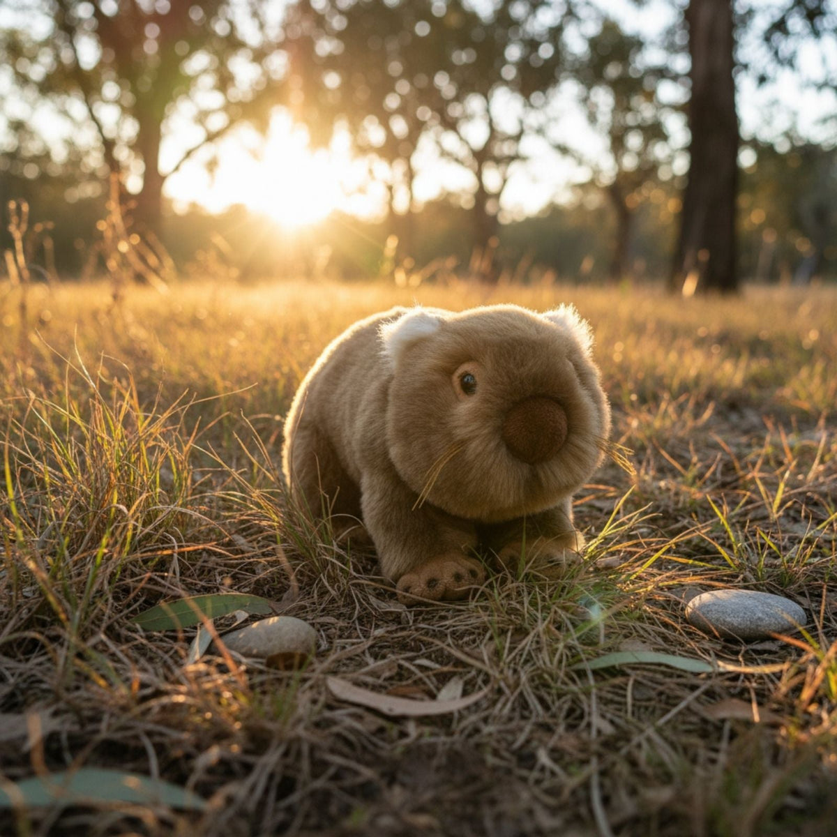 Bocchetta Tina 28cm Wombat Plush Toy (Australian Stuffed Animal Souvenir Gift)