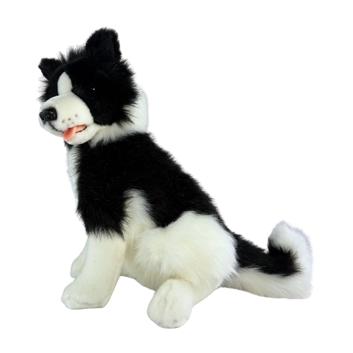 Bocchetta Tommy 35cm Sitting Border Collie Plush Toy (Realistic Stuffed Animal Dog Gift)