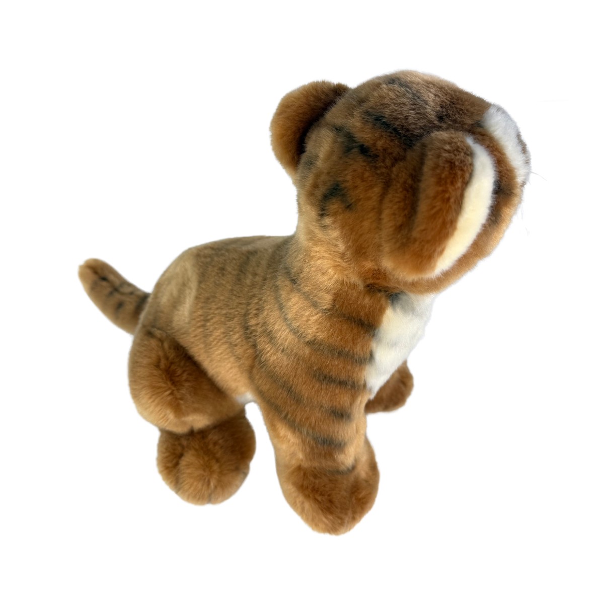 Bocchetta Tony 26cm Sitting Tiger Plush Toy - Brown (Realistic Stuffed Animal Wildlife Gift)