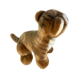 Bocchetta Tony 26cm Sitting Tiger Plush Toy - Brown (Realistic Stuffed Animal Wildlife Gift)