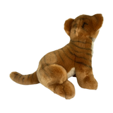 Bocchetta Tony 26cm Sitting Tiger Plush Toy - Brown (Realistic Stuffed Animal Wildlife Gift)