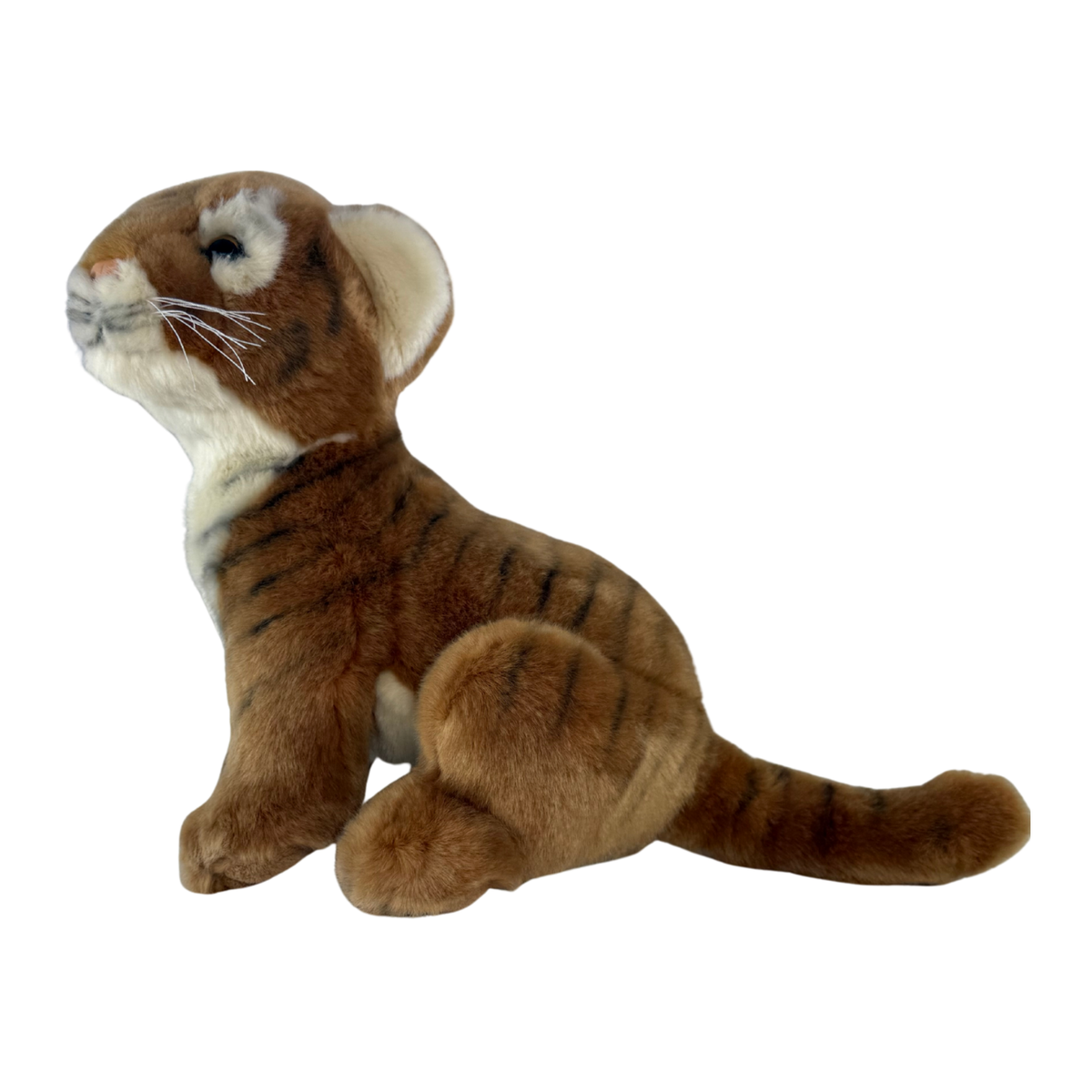 Bocchetta Tony 26cm Sitting Tiger Plush Toy - Brown (Realistic Stuffed Animal Wildlife Gift)