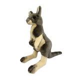 Bocchetta Tracy 26cm Grey Kangaroo with Joey Plush Toy (Australian Stuffed Animal Souvenir Gift)
