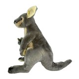 Bocchetta Trudy 38cm Eastern Grey Kangaroo with Joey Plush Toy (Australian Stuffed Animal Souvenir Gift)