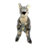 Bocchetta Trudy 38cm Eastern Grey Kangaroo with Joey Plush Toy (Australian Stuffed Animal Souvenir Gift)