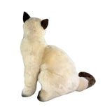 Bocchetta Tulip 36cm Sitting Siamese Cat Plush Toy (Realistic Stuffed Animal Cat Gift)