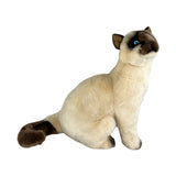 Bocchetta Tulip 36cm Sitting Siamese Cat Plush Toy (Realistic Stuffed Animal Cat Gift)