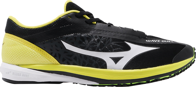 Mizuno Mens Wave Duel Sneakers Runners Athletic Running Shoes - Black/Yellow