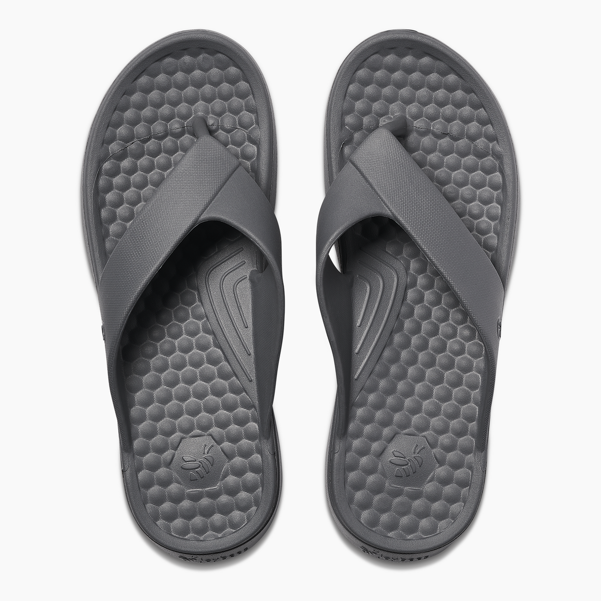 Joybees Adults Casual Flip Flops Summer Thongs in Solid in Charcoal