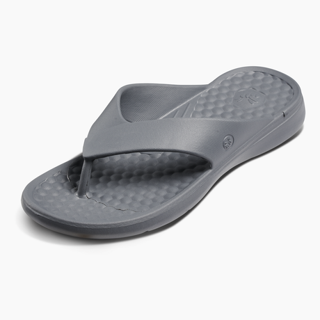 Joybees Adults Casual Flip Flops Summer Thongs in Solid in Charcoal