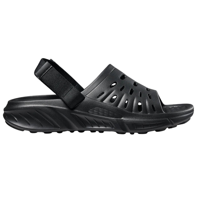 Joybees Adults Trekking Slide Lightweight Adjustable Strap Waterproof Comfort Sandal in Solid Coal - Womens US 15 / Mens US 13