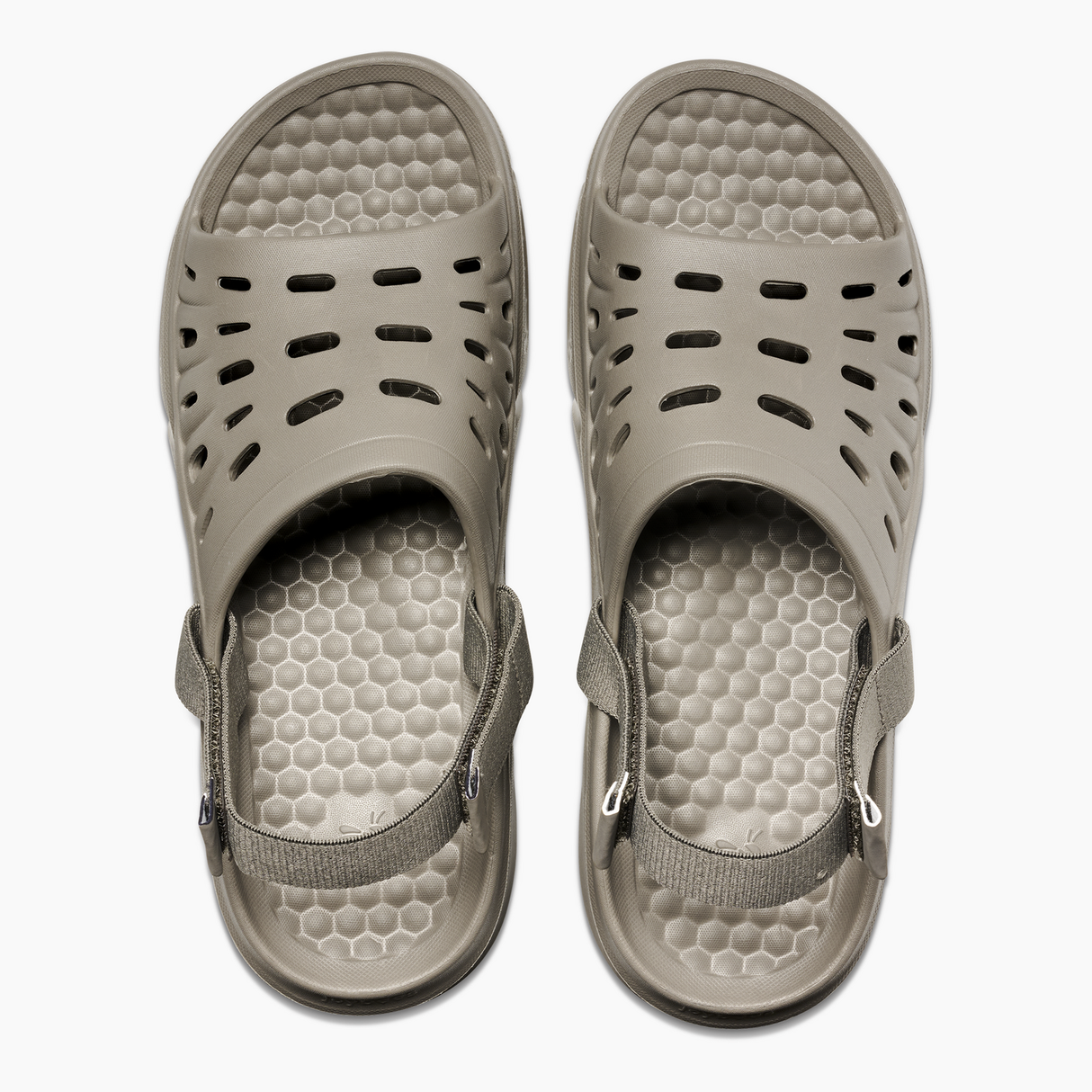 Joybees Adults Trekking Slide Flip Flop Thongs Water Aqua Shoes in Grey/Green