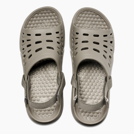 Joybees Adults Trekking Slide Flip Flop Thongs Water Aqua Shoes in Grey/Green