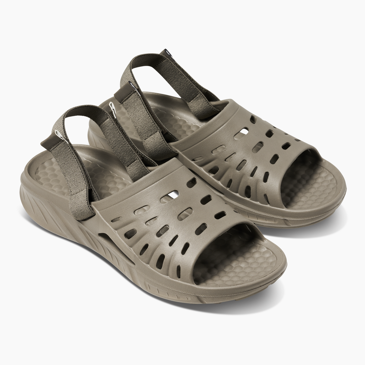 Joybees Adults Trekking Slide Flip Flop Thongs Water Aqua Shoes in Grey/Green