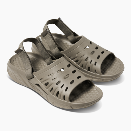 Joybees Adults Trekking Slide Flip Flop Thongs Water Aqua Shoes in Grey/Green