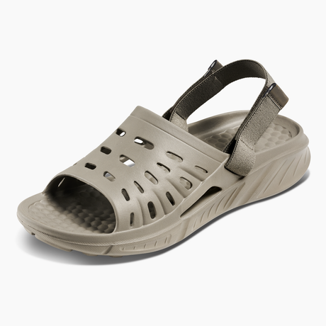 Joybees Adults Trekking Slide Flip Flop Thongs Water Aqua Shoes in Grey/Green