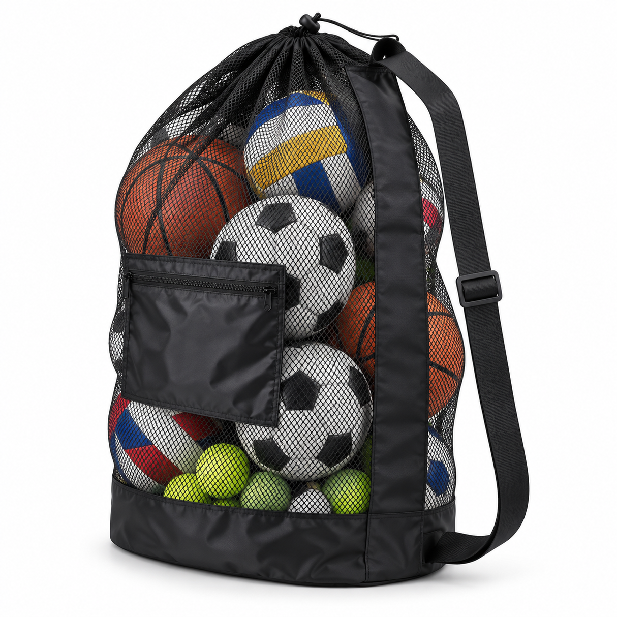 Large Capacity Football Basketball Drawstring Ball Bag Tennis Volleyball Soccer Storage