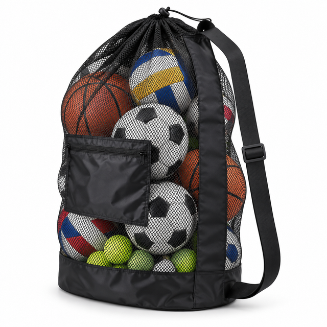 Large Capacity Football Basketball Drawstring Ball Bag Tennis Volleyball Soccer Storage